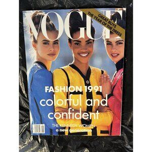 Vogue January 1991 RARE Niki Taylor, Stephanie Roberts, Audrey Benoit